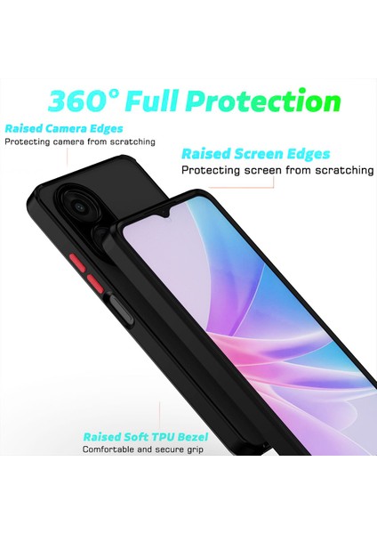 Oppo A78 5g Için Yüzük Stand Mat Sert Silikon Telefon Kılıfı - Kırmızı (Yurt Dışından) fiyatları