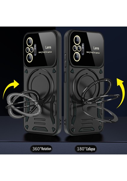 Xiaomi Redmi Note 10 Pro/note 10 Pro Max Için Çift Katmanlı Manyetik Halka Lens Standı Telefon Kılıfı - Mavi (Yurt Dışından) modelleri