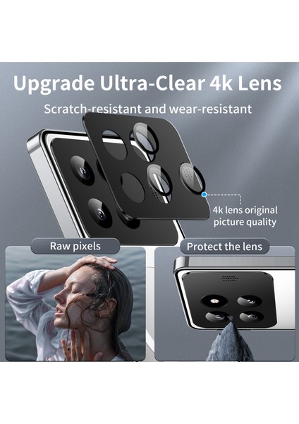Xiaomi 14 Pro Için Metal Pc Arka Lens Koruma Manyetik Kablosuz Şarj Cihazı Telefon Kılıfı Gümüş (Yurt Dışından) modelleri