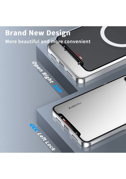 Xiaomi 14 Pro Için Metal Pc Arka Lens Koruma Manyetik Kablosuz Şarj Cihazı Telefon Kılıfı Gümüş (Yurt Dışından) indirimleri