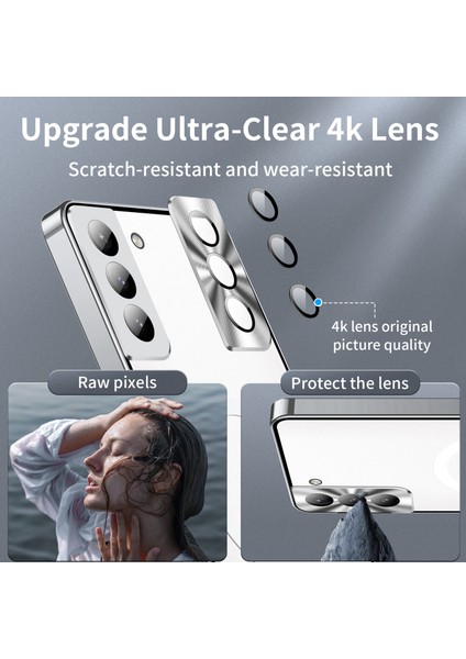 Samsung Galaxy S21+ 5g Için Metal Pc Arka Lens Koruma Manyetik Kablosuz Şarj Cihazı Telefon Kılıfı Gümüş (Yurt Dışından) modelleri