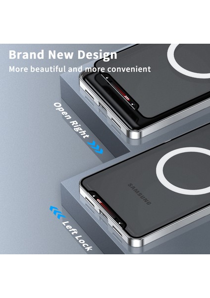 Samsung Galaxy S21+ 5g Için Metal Pc Arka Lens Koruma Manyetik Kablosuz Şarj Cihazı Telefon Kılıfı Gümüş (Yurt Dışından) indirimleri