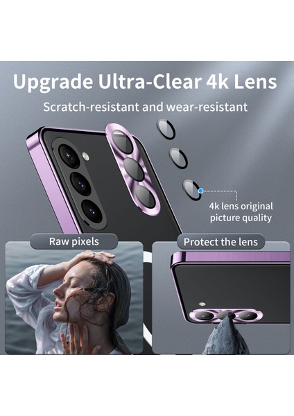Samsung Galaxy S23+ Için Metal Pc Arka Lens Koruma Manyetik Kablosuz Şarj Cihazı Telefon Kılıfı Mor (Yurt Dışından) fırsatları