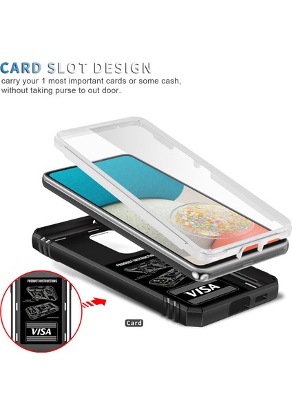 Samsung Galaxy A53 5g Için Çift Katmanlı Slayt Lens Kapak Halka Tutucu Standı ile Telefon Kılıfı - Beyaz (Yurt Dışından) fırsatları