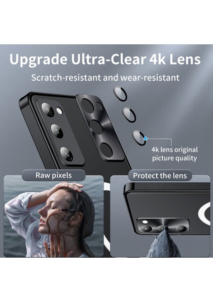 Samsung Galaxy S20 Fe 5g Için Metal Pc Arka Lens Koruma Manyetik Kablosuz Şarj Cihazı Telefon Kılıfı Siyah (Yurt Dışından) modelleri