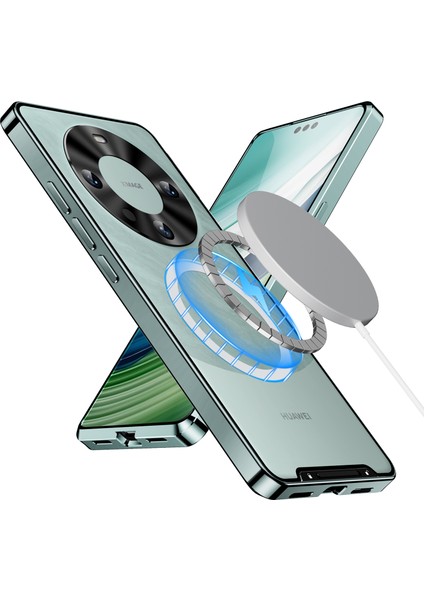 Huawei Mate 60 Için Metal Pc Arka Lens Koruma Manyetik Kablosuz Şarj Cihazı Telefon Kılıfı Yeşil (Yurt Dışından) fiyatları