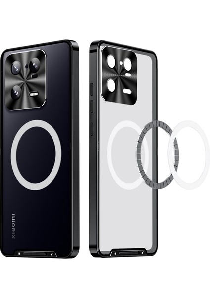 Xiaomi 13 Pro Için Metal Pc Arka Lens Koruma Manyetik Kablosuz Şarj Cihazı Telefon Kılıfı Siyah (Yurt Dışından) fiyatları