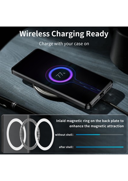 Xiaomi 13 Pro Için Metal Pc Arka Lens Koruma Manyetik Kablosuz Şarj Cihazı Telefon Kılıfı Siyah (Yurt Dışından) fırsatları