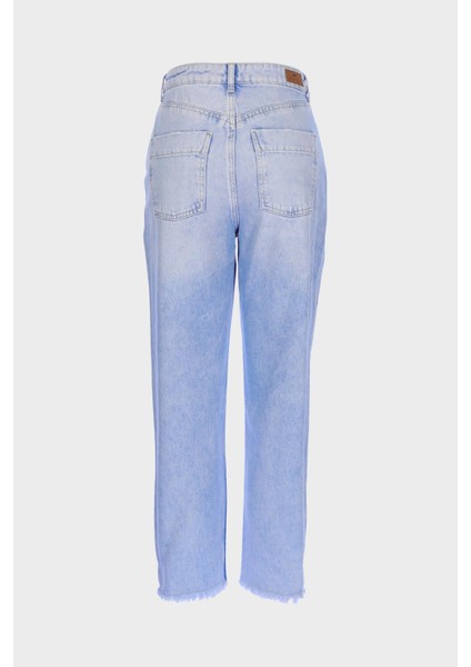 Ariana Açık Mavi Yüksek Bel Patı Fermuarlı Mom Jean C 4525-141 fiyatları