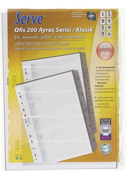 Seperatör A4 Günlük Ofis 200 Serisi Klasik