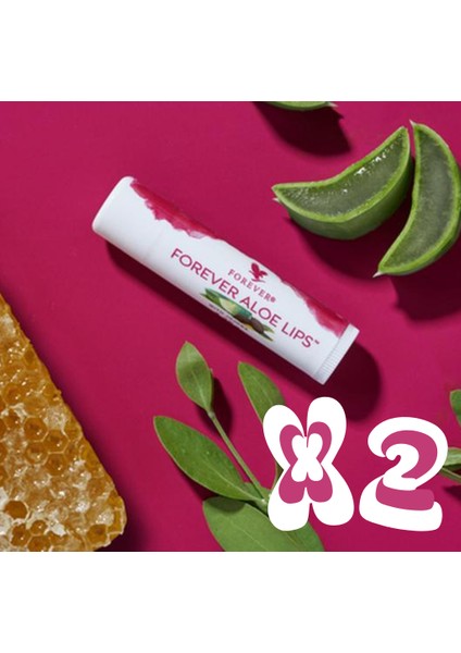 Aloe Veralı  Aloe Lips Dudak Nemlendiricisi 2 Adet