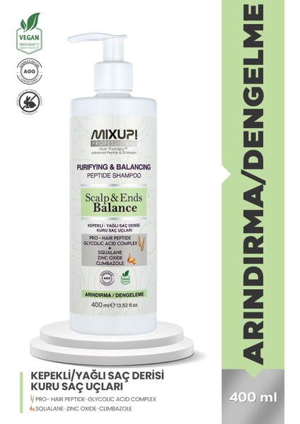 Kepekli ve Yağlı Saçlar Için Sebum Dengeleyici Prohair Peptit,glikolik Asit Kompleksi Şampuan 400 ml