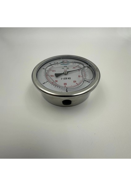 Ø 100 - 1 + 9 Bar 1/2 Gliserinli Alttan Çıkışlı Manometre modelleri