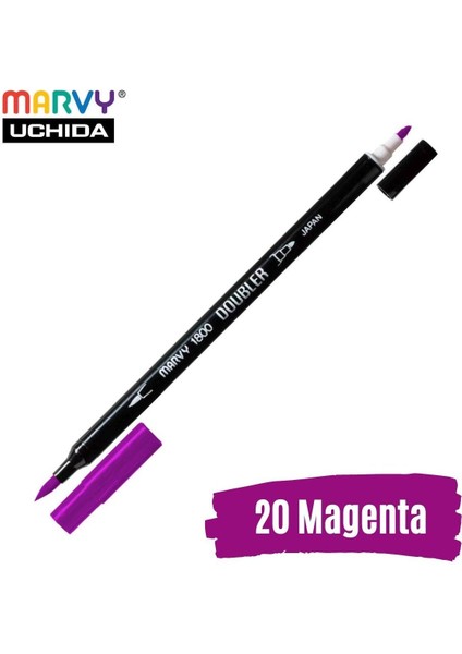 Artist Brush Pen 1800 Çift Taraflı Firça Uçlu Kalem 20 Magenta fiyatları
