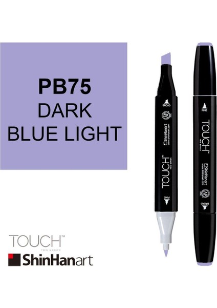 Art Touch Twin Marker PB75 Dark Blue Light