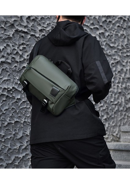 Üst Düzey Crossbody Çanta, Çok Yönlü Erkek Gündelik Omuz Fotoğrafçılığı Su Geçirmez Deri Çanta (Yurt Dışından)