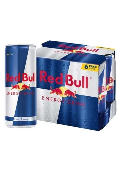 Red Bull Enerji İçeceği 6x250 ml.