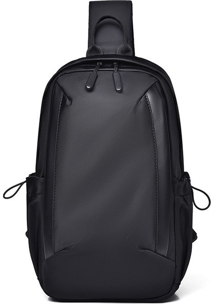 Rahat Basit Büyük Kapasiteli Omuz Çantası Spor Tarzı Crossbody Çanta Su Geçirmez Motosiklet Göğüs Çantası (Yurt Dışından)