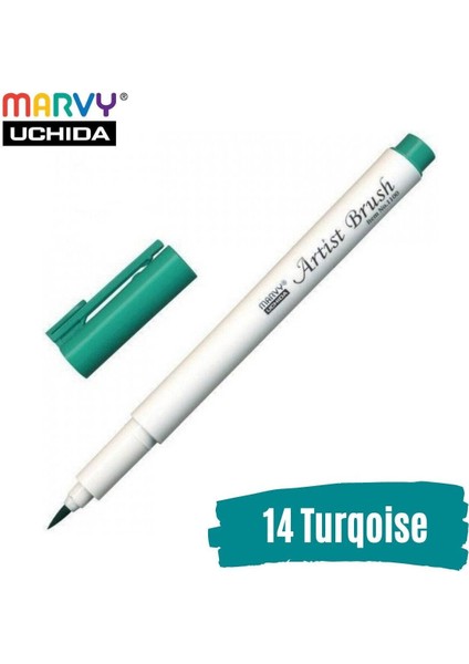 Artist Brush Pen 1100 Firça Uçlu Kalem 14 Turquoise