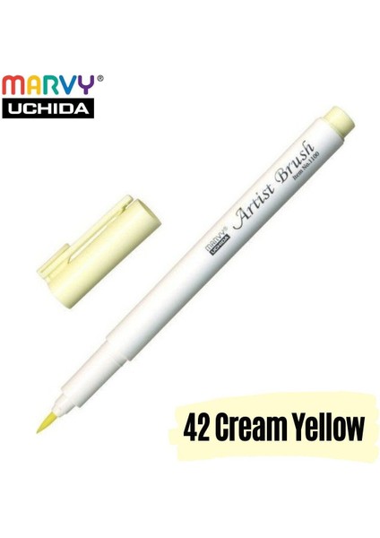 Artist Brush Pen 1100 Firça Uçlu Kalem 42 Cream Yellow