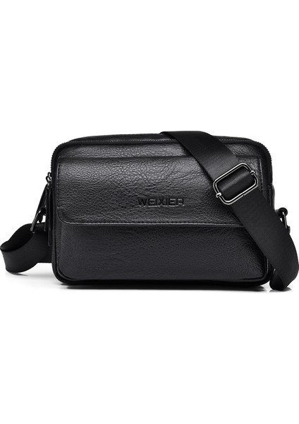 Rahat Retro Erkek Omuz Çantası Büyük Kapasiteli Taşınabilir Su Geçirmez Fonksiyonel Çanta (Yurt Dışından)