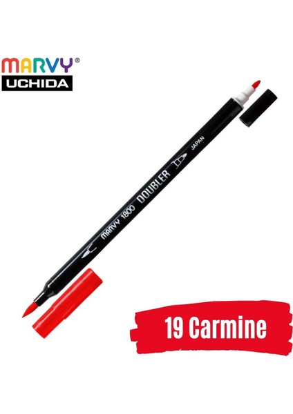 Artist Brush Pen 1800 Çift Taraflı Firça Uçlu Kalem 19 Carmine