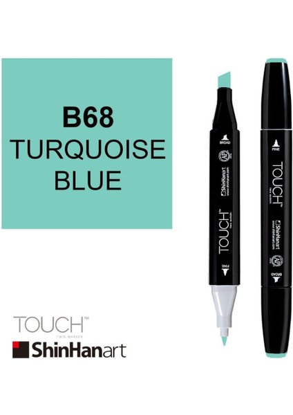 Art Touch Twin Marker B68 Turquoise Blue