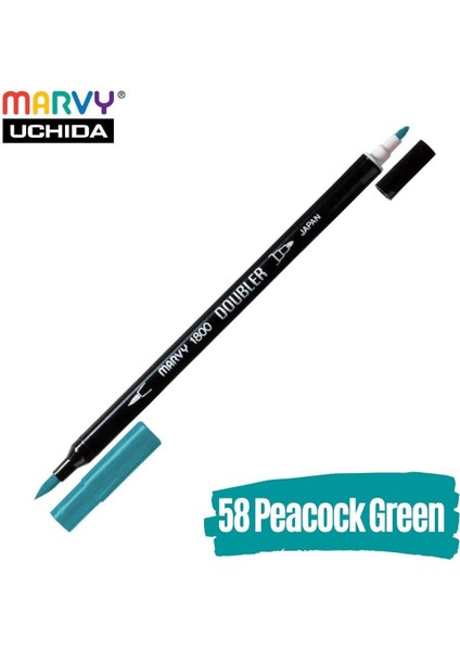 Artist Brush Pen 1800 Çift Taraflı Firça Uçlu Kalem 58 Peacock Green fiyatları