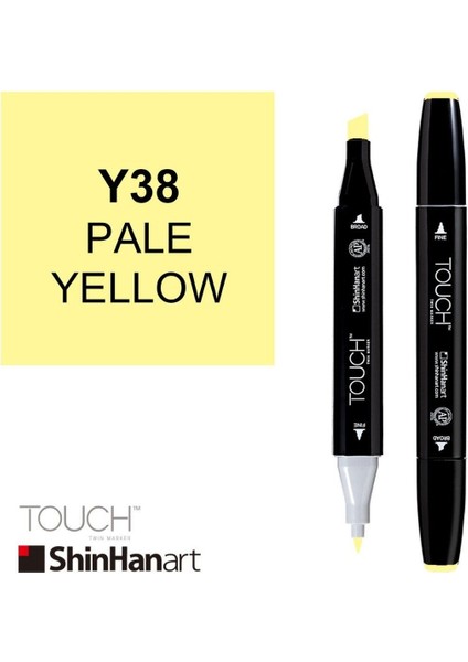 Shinhan Art Art Touch Twin Marker Y38 Pale Yellow