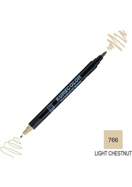 Kurecolor Mangaka Fine&brush Çift Taraflı Kalem CNKC-2200 No 766 Light Chestnut