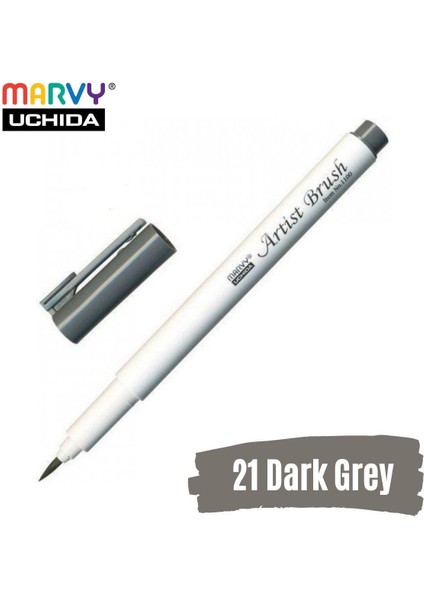 Artist Brush Pen 1100 Firça Uçlu Kalem 21 Dark Grey