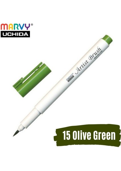 Artist Brush Pen 1100 Firça Uçlu Kalem 15 Olive Green