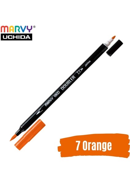 Artist Brush Pen 1800 Çift Taraflı Firça Uçlu Kalem 07 Orange