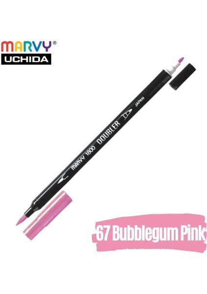 Artist Brush Pen 1800 Çift Taraflı Firça Uçlu Kalem 67 Bubblegum Pink