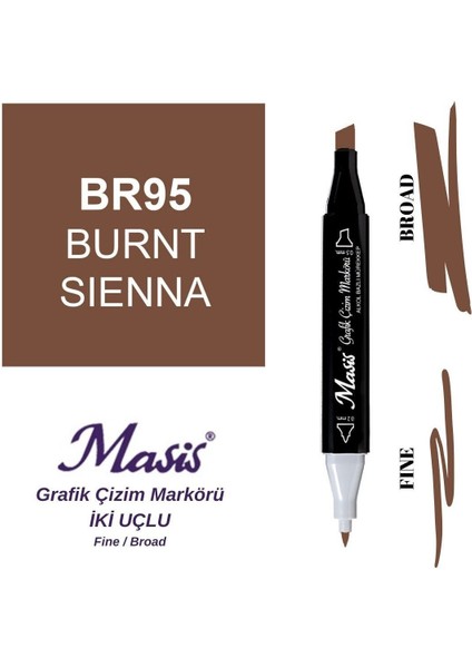 Twin Çift Uçlu Marker Kalemi 95 Burnt Sienna fiyatları