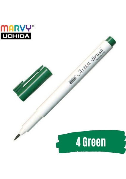 Artist Brush Pen 1100 Firça Uçlu Kalem 04 Green