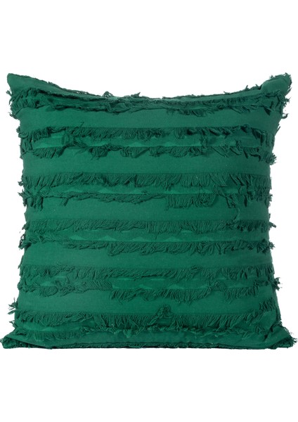 Parça Boho Saçaklı Yastık Kılıfı (Yeşil, 20 x 20 Inç) (Yurt Dışından)