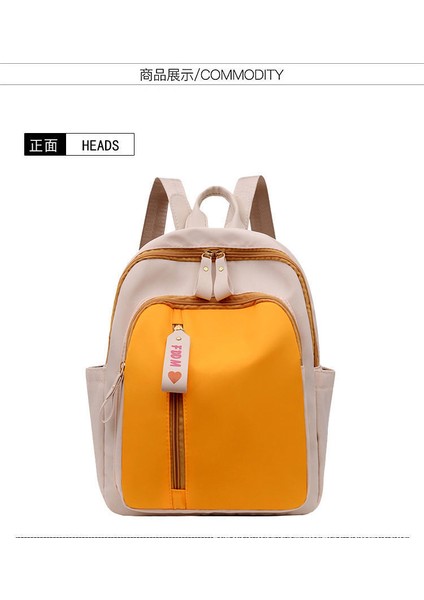 Rahat ve Çok Yönlü, Büyük Kapasiteli, Renk Bloklu Sırt Çantası (Yurt Dışından)