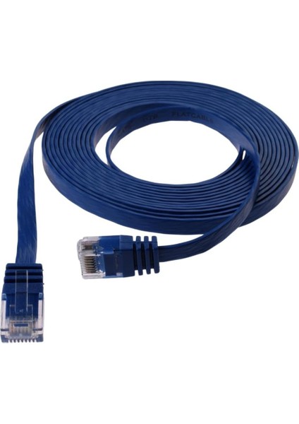 Irenıs 50 cm Cat6 Kablo Yassı Ethernet Network Lan Ağ Internet Kablosu