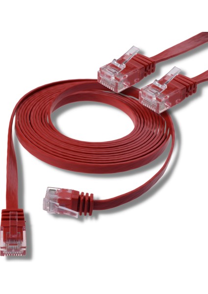 Irenıs 50 cm Cat6 Kablo Yassı Ethernet Network Lan Ağ Internet Kablosu