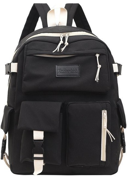 Yeni Kore Tarzı Sırt Çantası Basit Öğrenci Hafif Büyük Kapasiteli Okul Çantası Seyahat Sırt Çantası (Yurt Dışından)