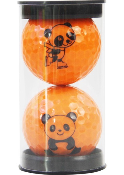I Açık Ev Için 2 Karikatür Egzersiz Golf Topları Turuncu (Yurt Dışından)