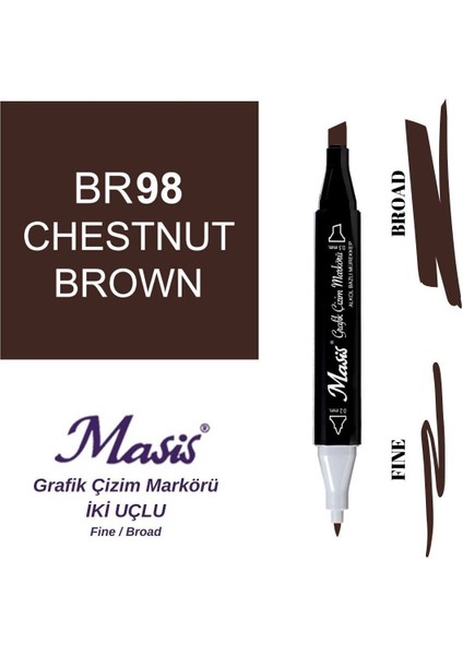Twin Çift Uçlu Marker Kalemi 98 Chestnut Brown fiyatları
