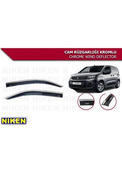Partner Araca Özel Ön Ikili 2 Li Kromlu Cam Rüzgarlığı Niken 2019 2020 2021 2022 2023 2024 2025