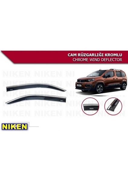 Rifter Araca Özel Niken Kromlu Ikili 2 Li Kromlu Cam Rüzgarlığı 2019 2020 2021 2022 2023 2024