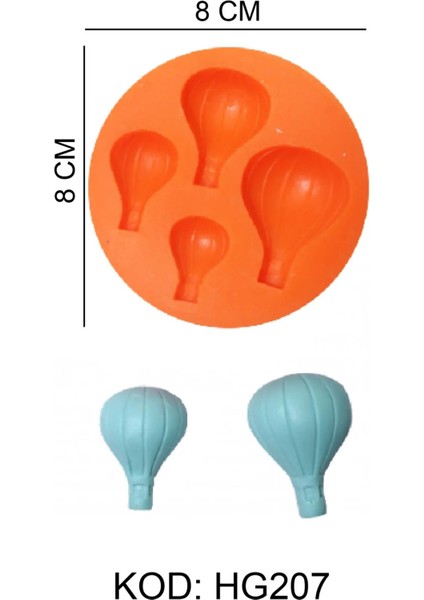 Gıda Silikon Kalıbı Hava Balonları