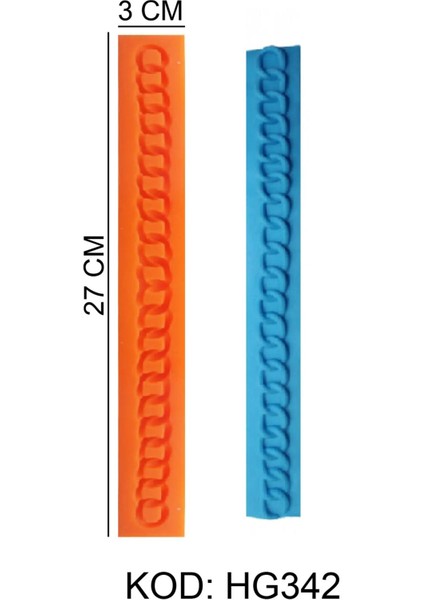 Yan Dekor Halat Figürlü Gıda Silikon Kalıbı