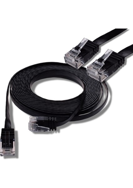 Irenıs 50 cm Cat6 Kablo Yassı Ethernet Network Lan Ağ Internet Kablosu