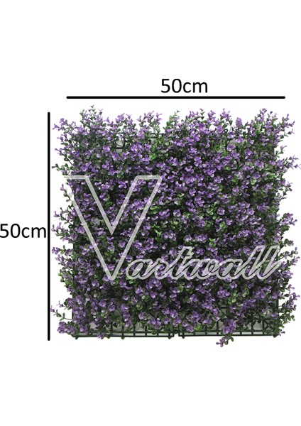 V.artwall Yapay Dikey Bahçe Paneli Duvar Paneli Mor 50*50 cm VA011 fiyatları