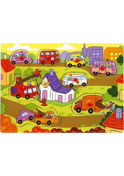 Tutmalı Bultak Ahşap Puzzle Araçkar ile El Becerilerini Geliştirin!